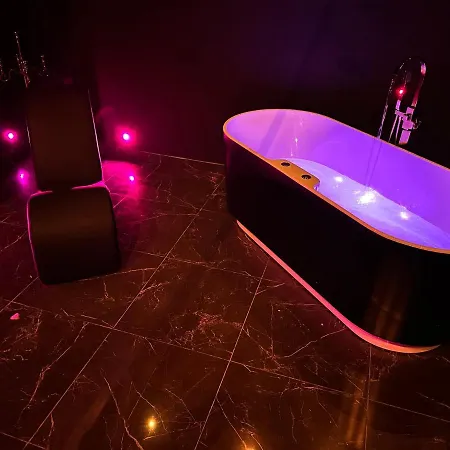 Love hotel Loveroom De Luxe - Theme 50 Nuances De Grey Maison Privative Spa Insolite *